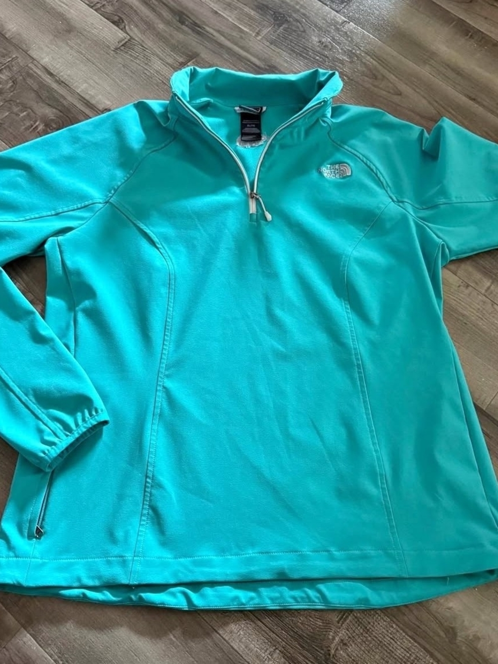 Women’s North Face 1/4 Zip Teal Blue Pullover- XL- LIKE NEW!